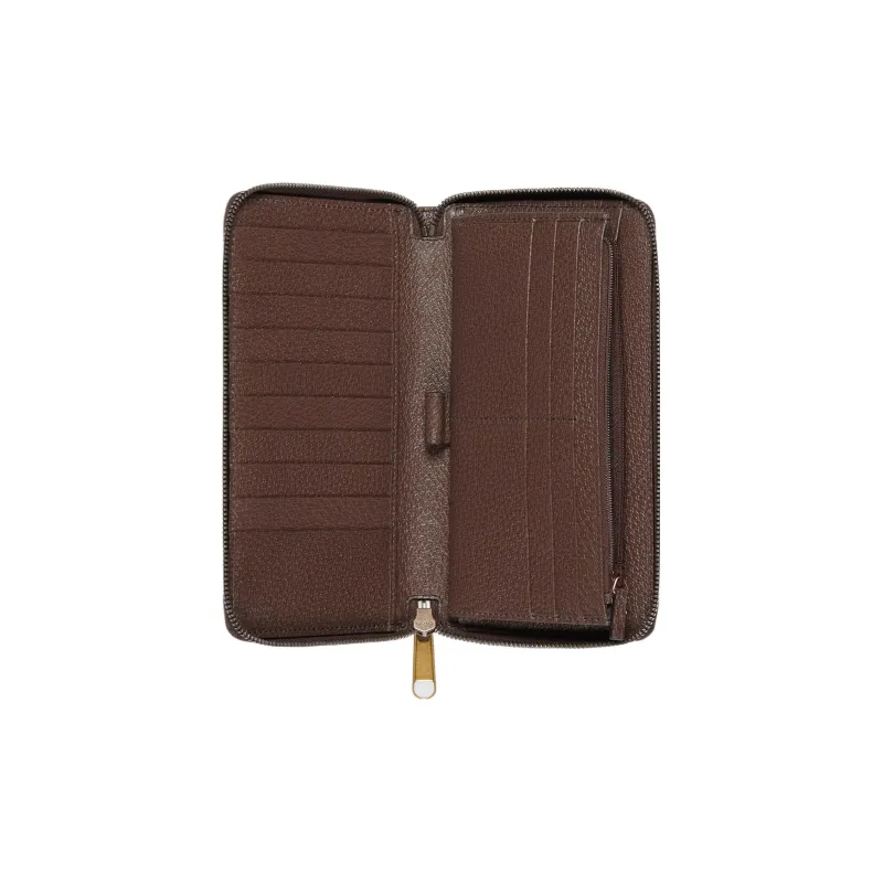 GUCCI Ophidia Canvas With Leather Binding Wallet Men's Beige & Ebony-4