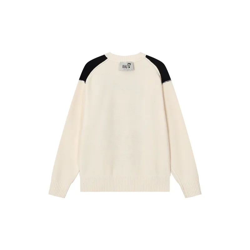 BETTY BOOP Knitted Fabric Sweater Women's Beige Apricot-3