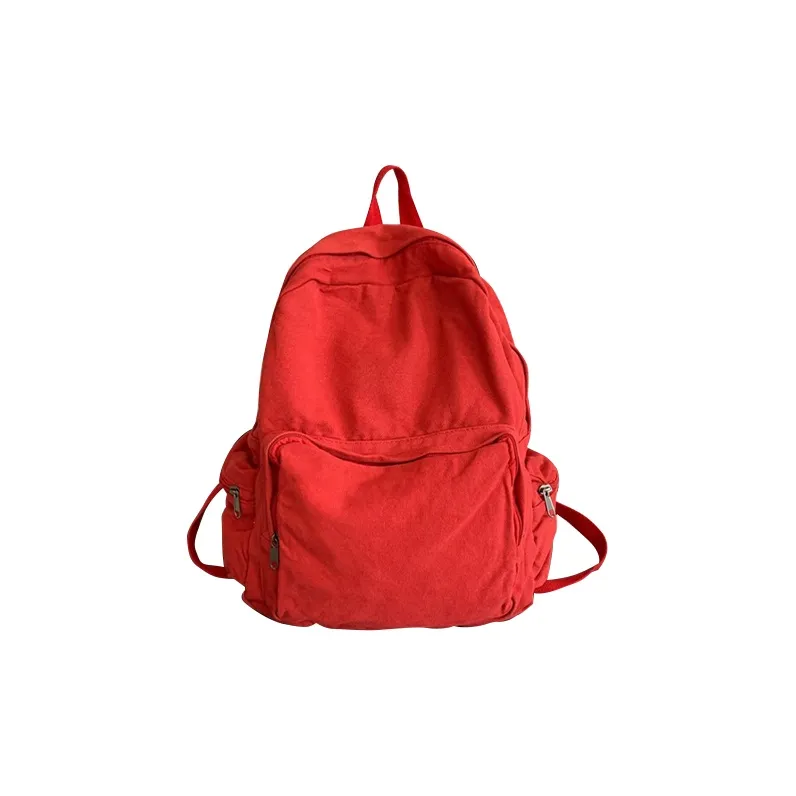 HAWA Canvas Backpack Shoulder Bag Large Size Unisex Multicolor-17