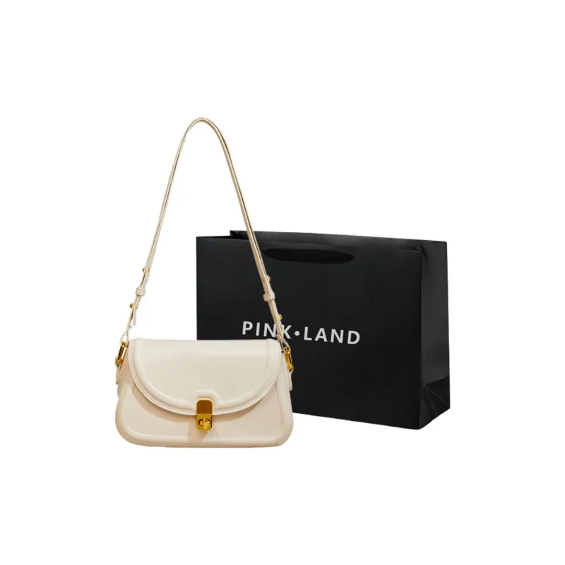 PINK·LAND PU Shoulder Bag Crossbody Bag Shoulder Bag Women's Black Ecru/Pink Purple/Coffee-4