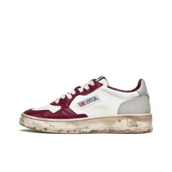 AUTRY Medalist Low Super Vintage Sneakers 'White Grey Burgundy' Women's