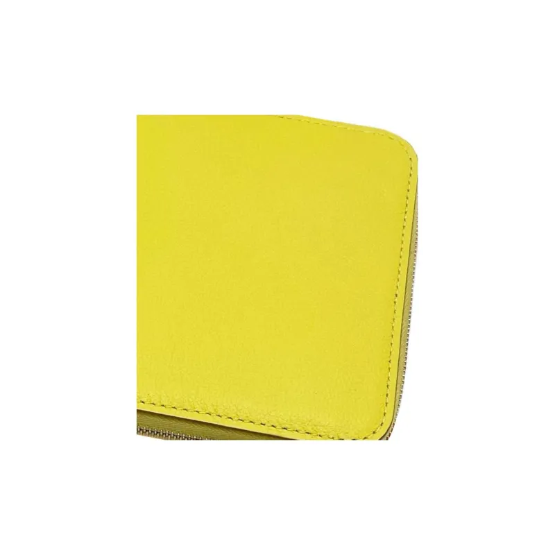HERMES Silk'In Evercolor Leather Wallet Unisex Lemon-1