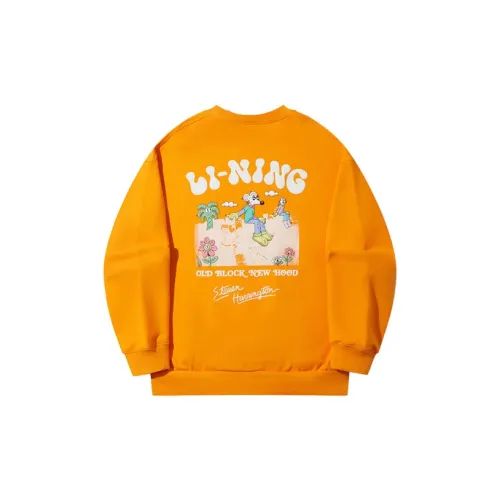 Steven Harrington X LiNing Sweatshirts Unisex Golden Bowl Orange