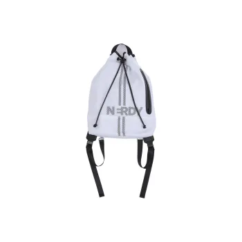 NERDY Fabric Bucket Bag Backpack Unisex Black & White & Purple