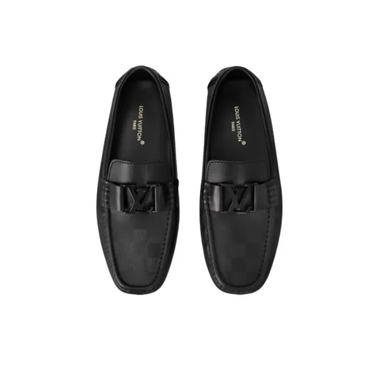 LOUIS VUITTON Monte Carlo Gommino Loafers Men's Black-3