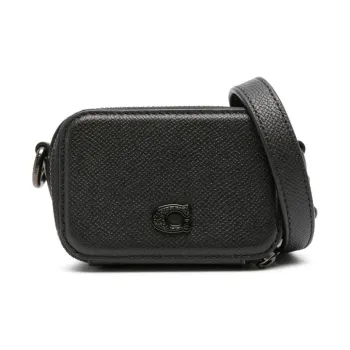 COACH Crossbody Cow Leather Crossbody Bag Men's Obsidian Black