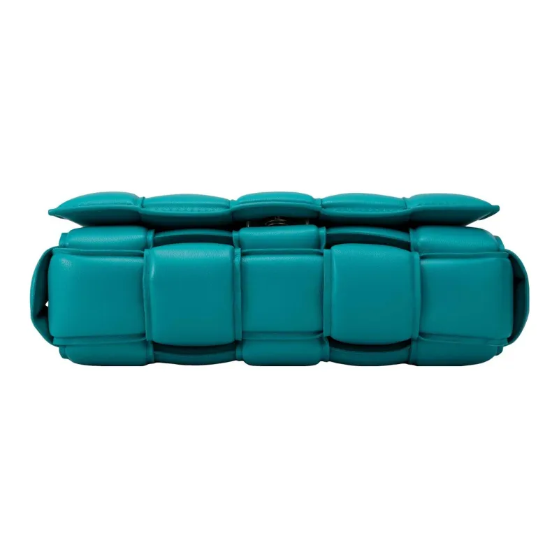 Bottega Veneta Padded Cassette Sheepskin Pillow Bag Crossbody Bag Shoulder Bag Women's Sparkling Blue-3
