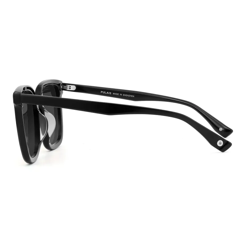 PULAIS Plate Frame Square Sunglasses Unisex-3