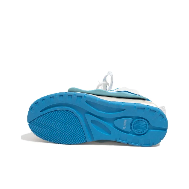 Feiyue Low Top Skateboard Shoes Women's White Blue-4
