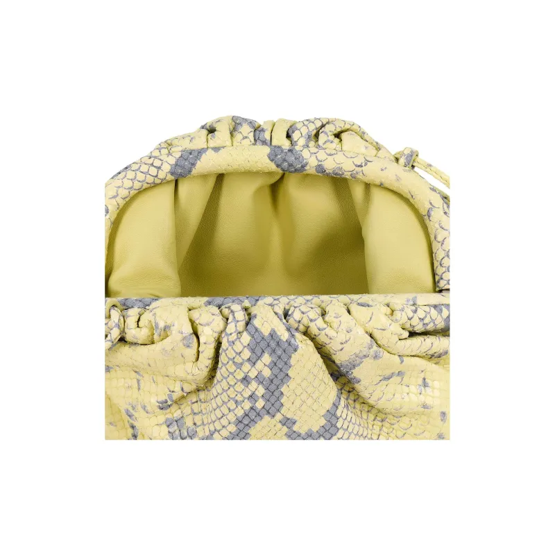 Bottega Veneta The Mini Pouch Snakeskin Print Kiwi/Black-8
