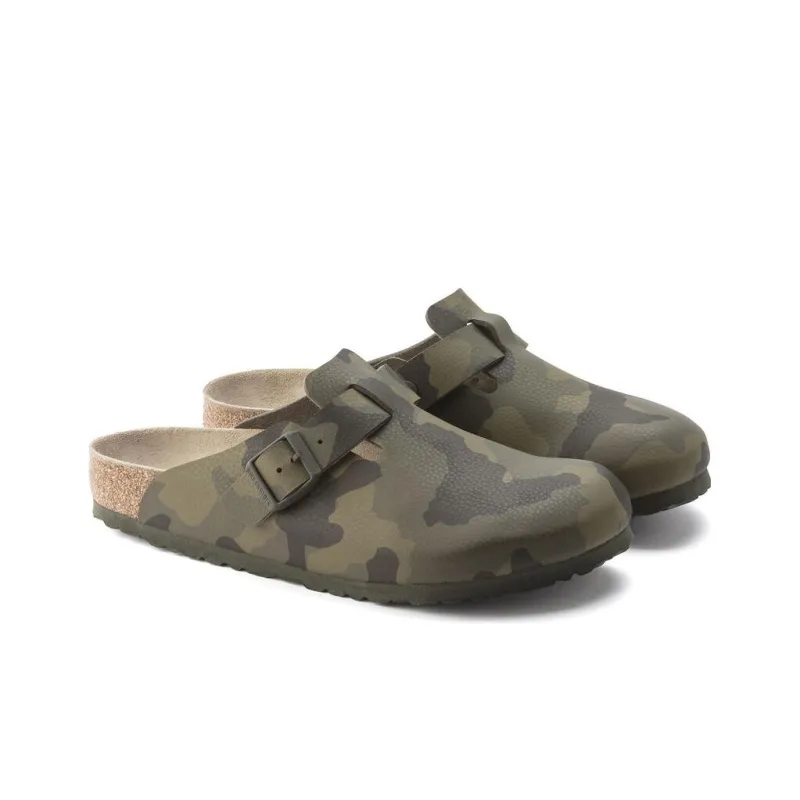 Birkenstock Wrap-toe Slippers Men's Green Camouflage Narrow Fit-2