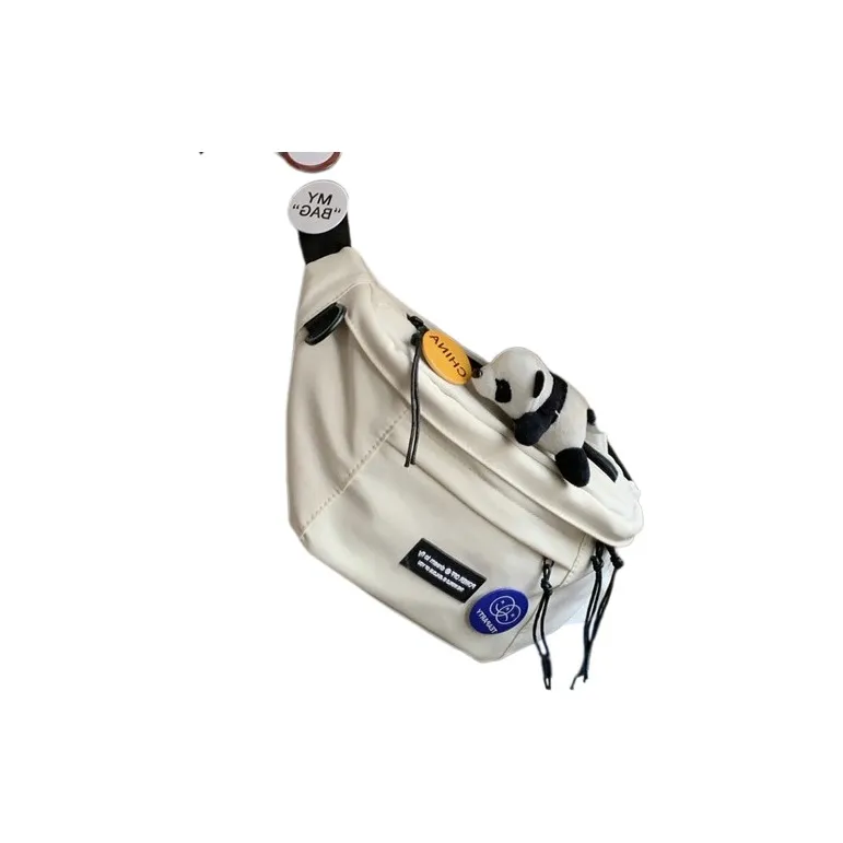 KAKAXI Polyester Crossbody Bags Fanny Pack Unisex Black/White-3