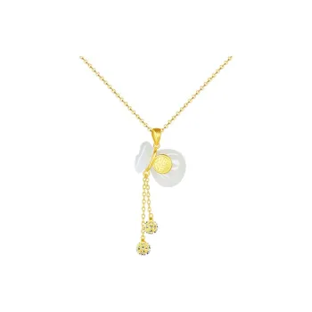 DAISY BEAUTY Hetian Jade Necklaces Pale Greenish-White Jade Women's