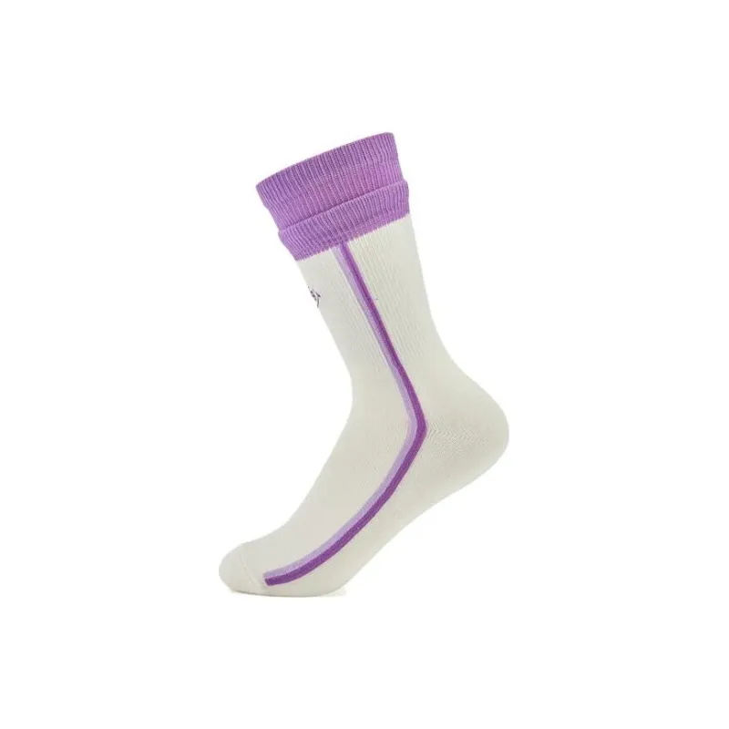 XTEP Knee-High Socks Women's 1 Pack White Purple-0