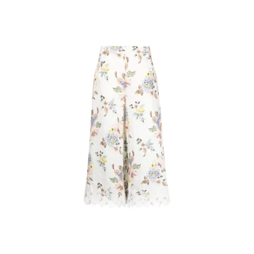 Zimmermann Applique Floral-print Culottes