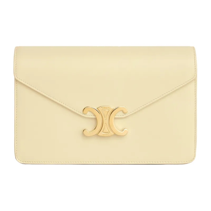 CELINE Cow Leather Wallet Regular Women's Sunshine Yellow-0