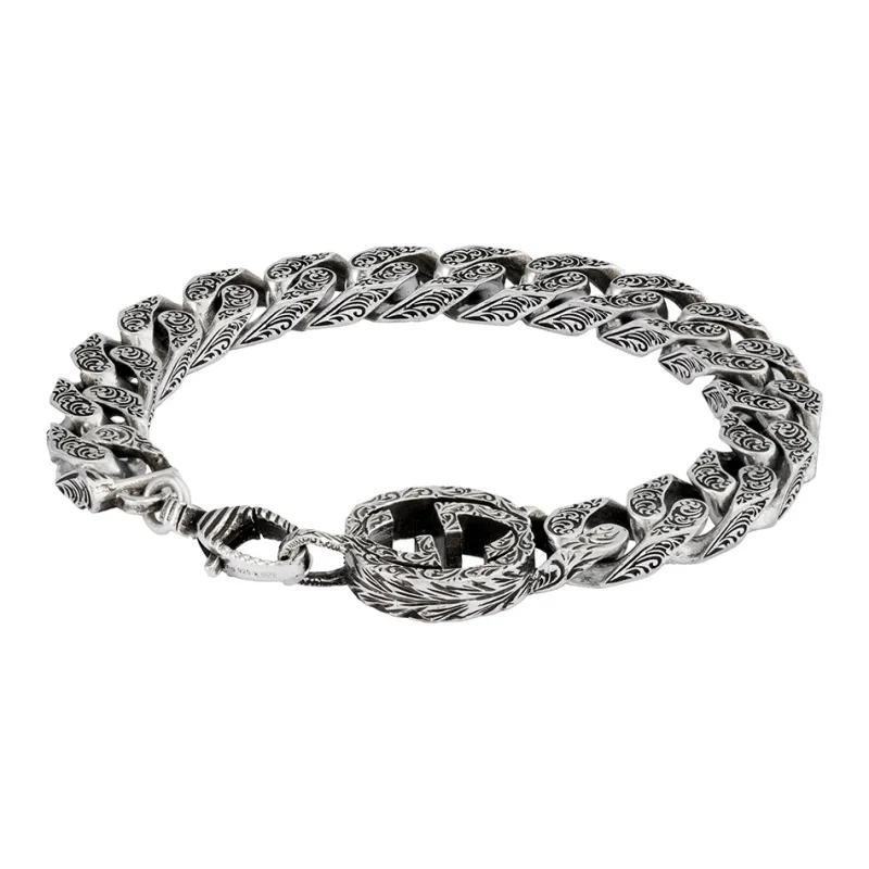 GUCCI 925 Sterling Silver Bracelets Men's Silver-2