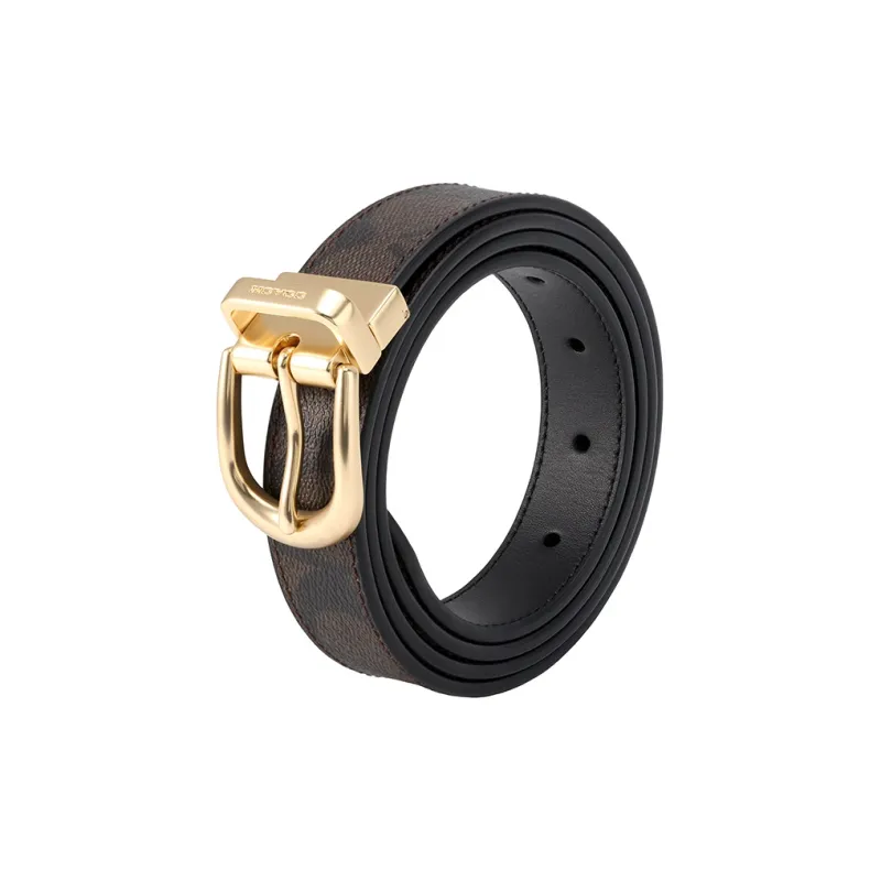 COACH Cow Leather Leather Belts Women's Brown Width  2.5cm-1