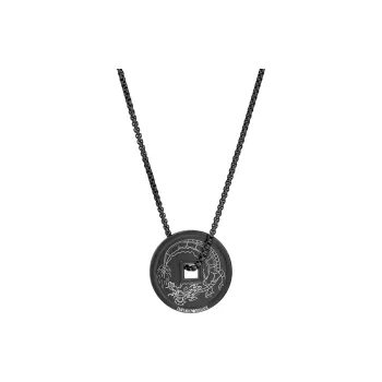 EMPORIO ARMANI Stainless Steel Necklaces Men's Black