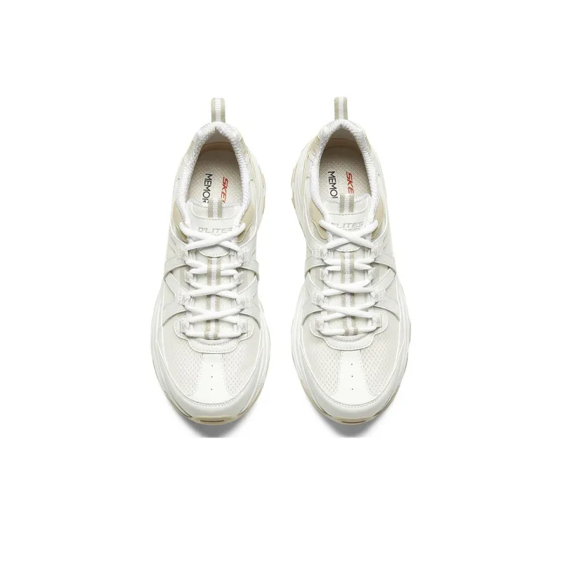 Skechers DLites 1.0 'White Beige'-2