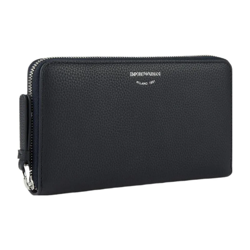 EMPORIO ARMANI MyEA Series Polyester Coated With Polyurethane Wallet Women's Navy-1