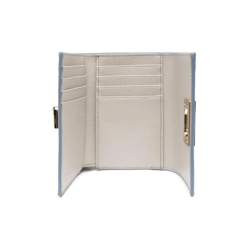 Furla 1927 Collection Calfskin Wallet Regular Women's Light Blue-2