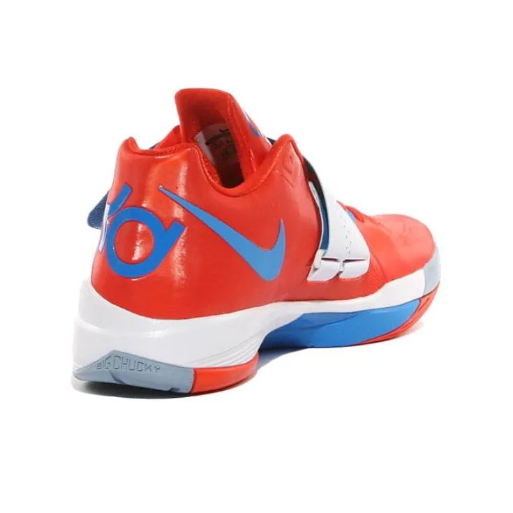 Nike KD 4 Slip Resistant Mid Top Basketball Shoes Men's Orange Blue White-2