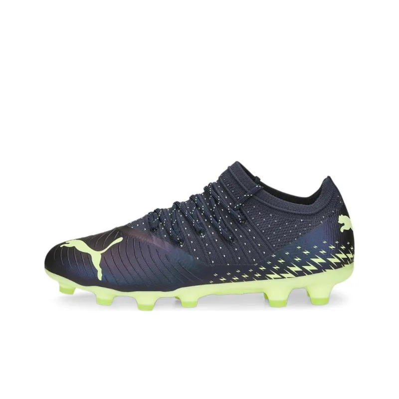 PUMA Future Z 2.4 HG/AG Anti-Slip Wear-Resistant Soccer Shoes Men's Black Yellow-0