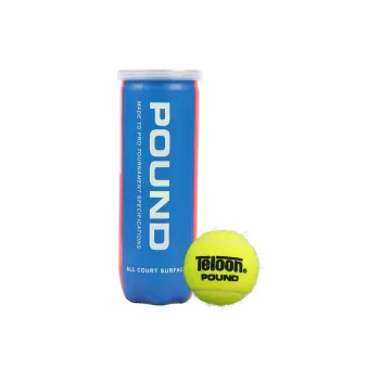 Teloon POUND 3 Tennis Balls Wool Match Ball Match Ball 1 Can/3 Balls Light Green