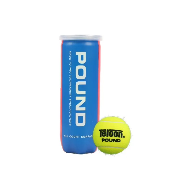 Teloon POUND 3 Tennis Balls Wool Match Ball Match Ball 1 Can/3 Balls Light Green-0