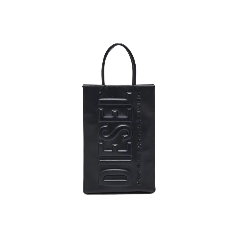 DIESEL Polyurethane Tote Bag Shopping Bag Handbag Regular Women's Black-0