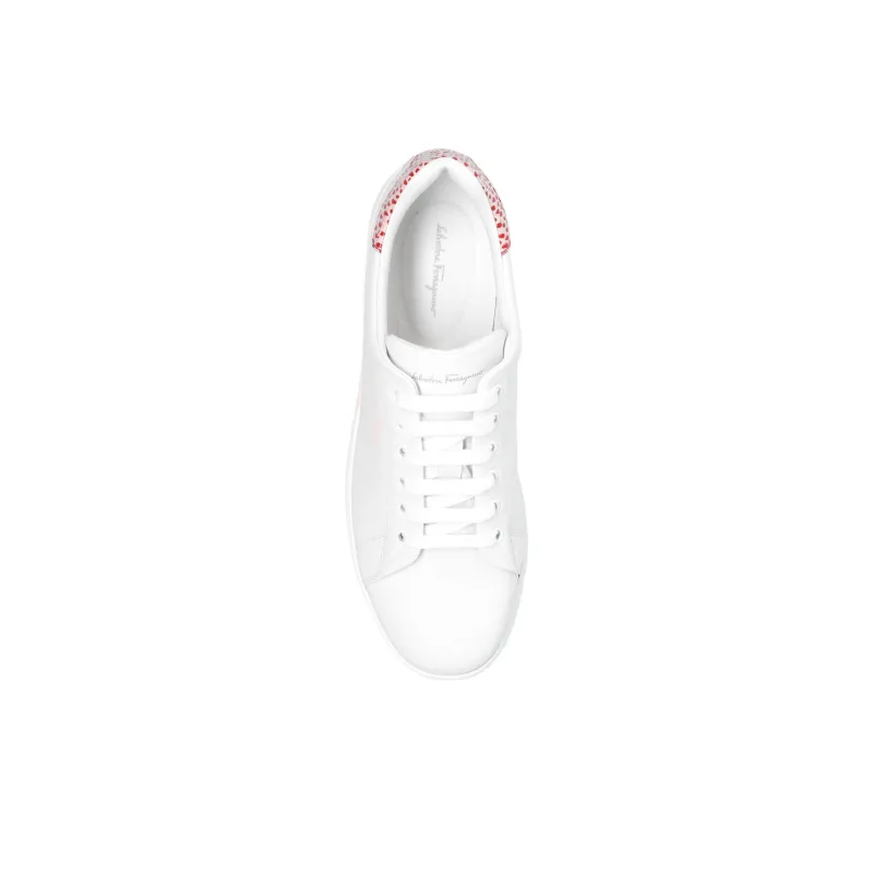 FERRAGAMO GANCINI Low Top Stylish Skateboarding Shoes Women's White-3