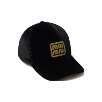 MIU MIU Fabric Baseball Caps Women's Black