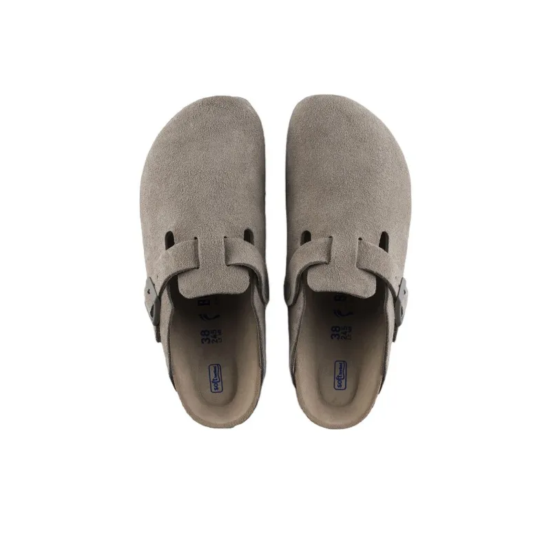 Birkenstock Boston Soft Footbed Regular 'Suede Stone Coin'-3