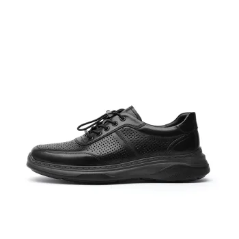 CROWN Low Top Casual Shoes Men's Black One Yard Larger