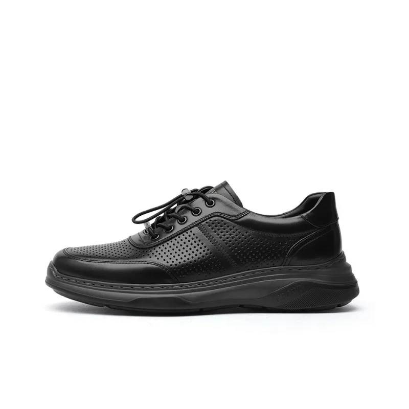 CROWN Low Top Casual Shoes Men's Black One Yard Larger-0