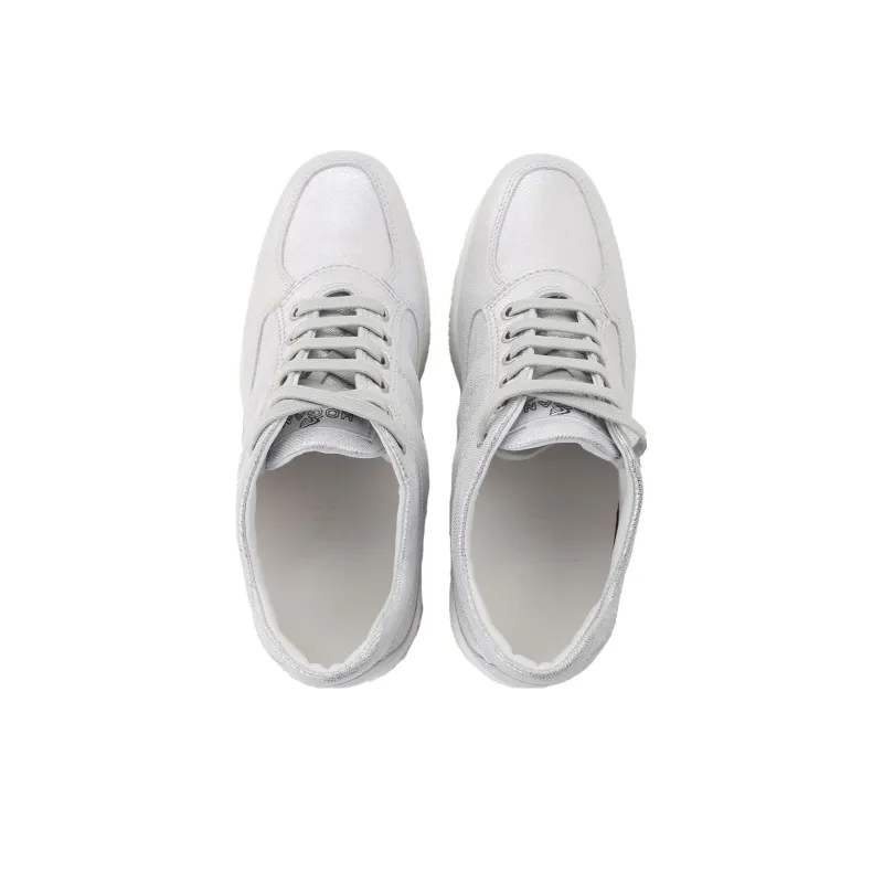 HOGAN Interactive Low Top Casual Shoes Women's Silver White-4