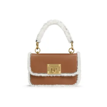CHARLES&KEITH Fabric Small CK Bag Small Square Bag Handbag Crossbody Bag Small Size Women's Pink Pink/Camel Camel