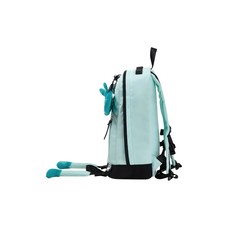 Miffy Nylon Fabric Backpack Large Size Women's Light Green/Pink-2