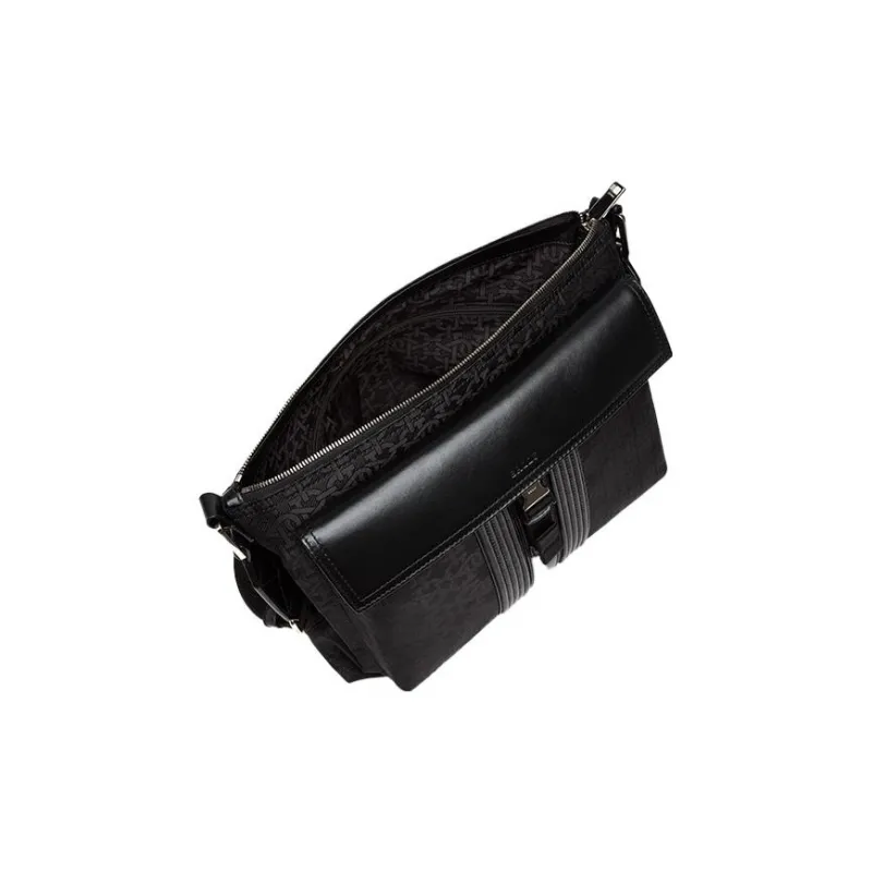 BALLY Nylon And Leather Reporter Bag Crossbody Bag Shoulder Bag Men's Black-2