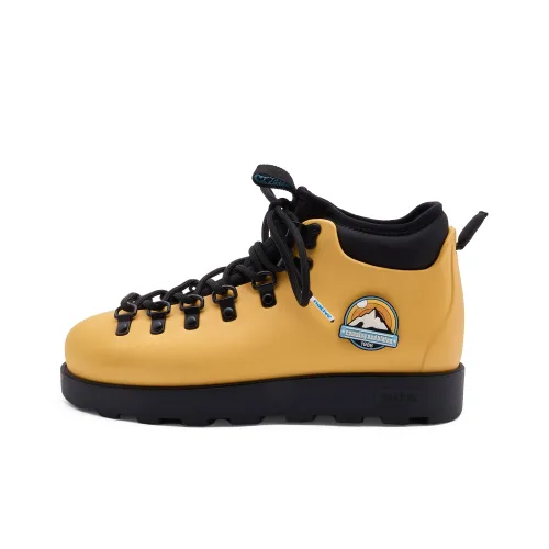 Native Shoes Fitzsimmons Martin Boots Unisex Yellow |Mountain Peak Badge| Black