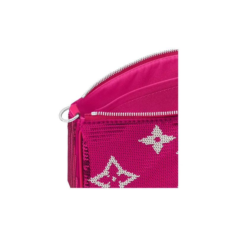 LOUIS VUITTON Pochette Accessories Fuchsia Gold-4