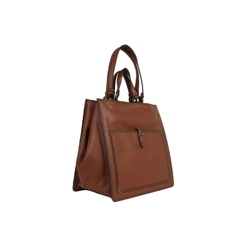 Bottega Veneta Leather Tote Bag Shopping Bag Shoulder Bag Handbag Regular Women's Brown-1