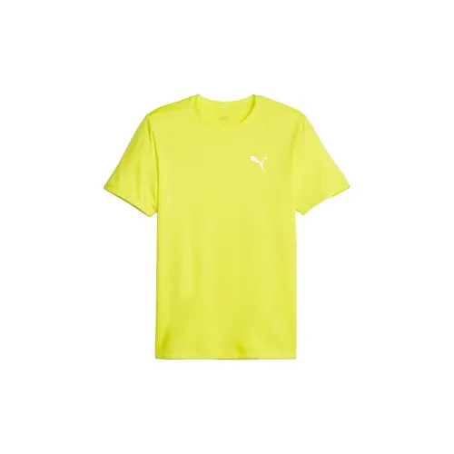 PUMA Run Favorite Heather T-Shirts Men Yellow