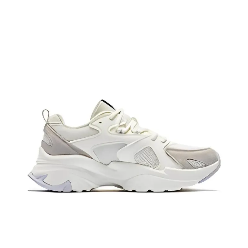 QIAODAN Chunky Sneakers Women's Low Top White/Purple-1