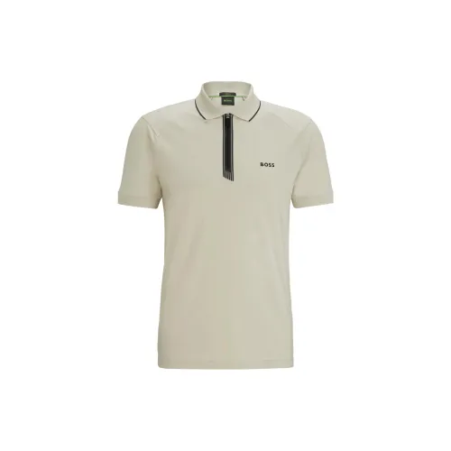 HUGO BOSS Polo Shirts Men Beige