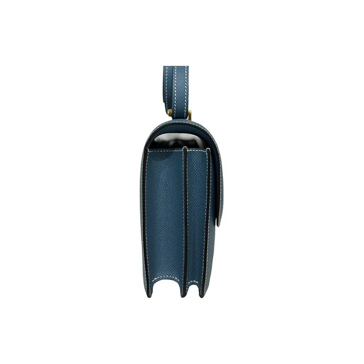 HERMES Constance Epsom Leather Crossbody Bag, Shoulder Bag Mini Women's Blue-1