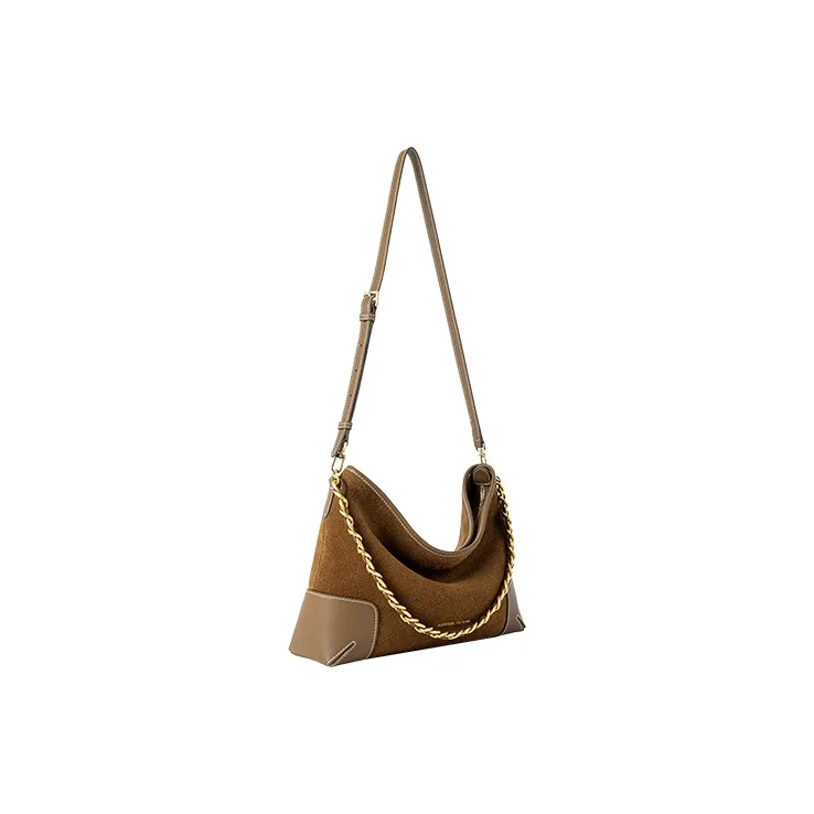 VANESSA HOGAN Cow Leather One Shoulder Hobo Pack Women's Brown-1