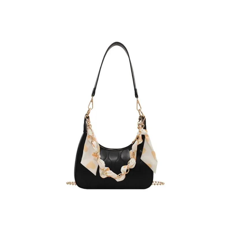 MARKANGARO PU Small Square Bag, Crossbody Bag, Shoulder Bag Regular Women's Black/Ecru-1
