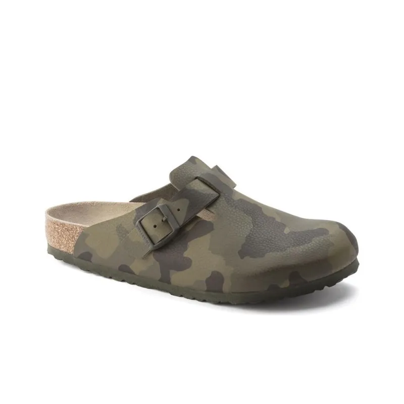 Birkenstock Wrap-toe Slippers Men's Green Camouflage Narrow Fit-1